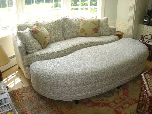 Vanguard 'Glam' sofa and ottoman