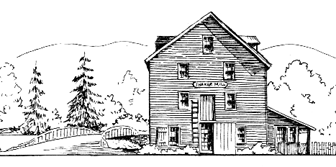 A
          drawing of the old shaker mill in West Stockbridge