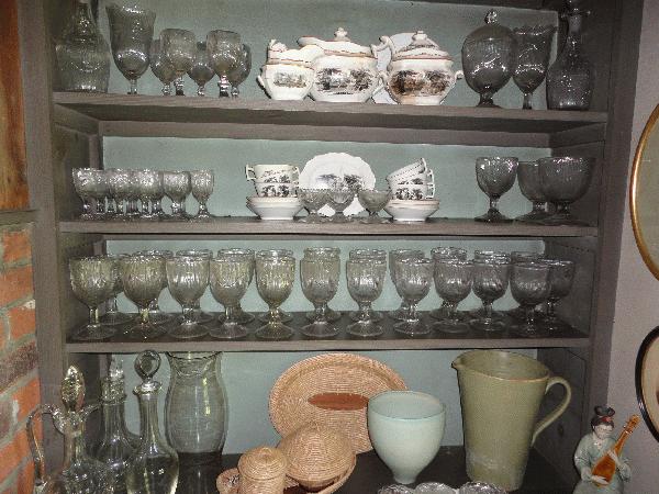 major collection of Bellflower flint pattern glass